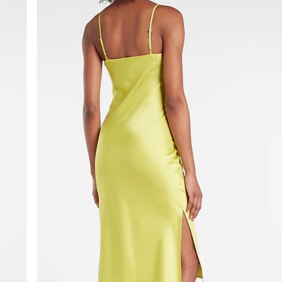 Satin Cowl Neck Asymmetrical
Hem Maxi Slip Dress - Picture 2 of 3